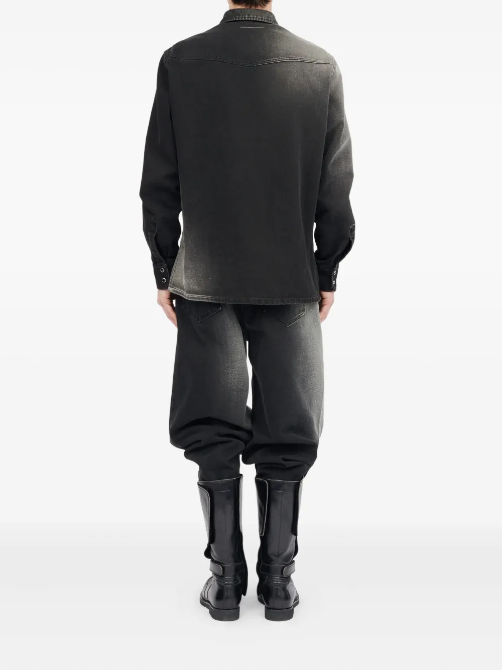 MM6 Maison Margiela Ombre denim overhemd Zwart