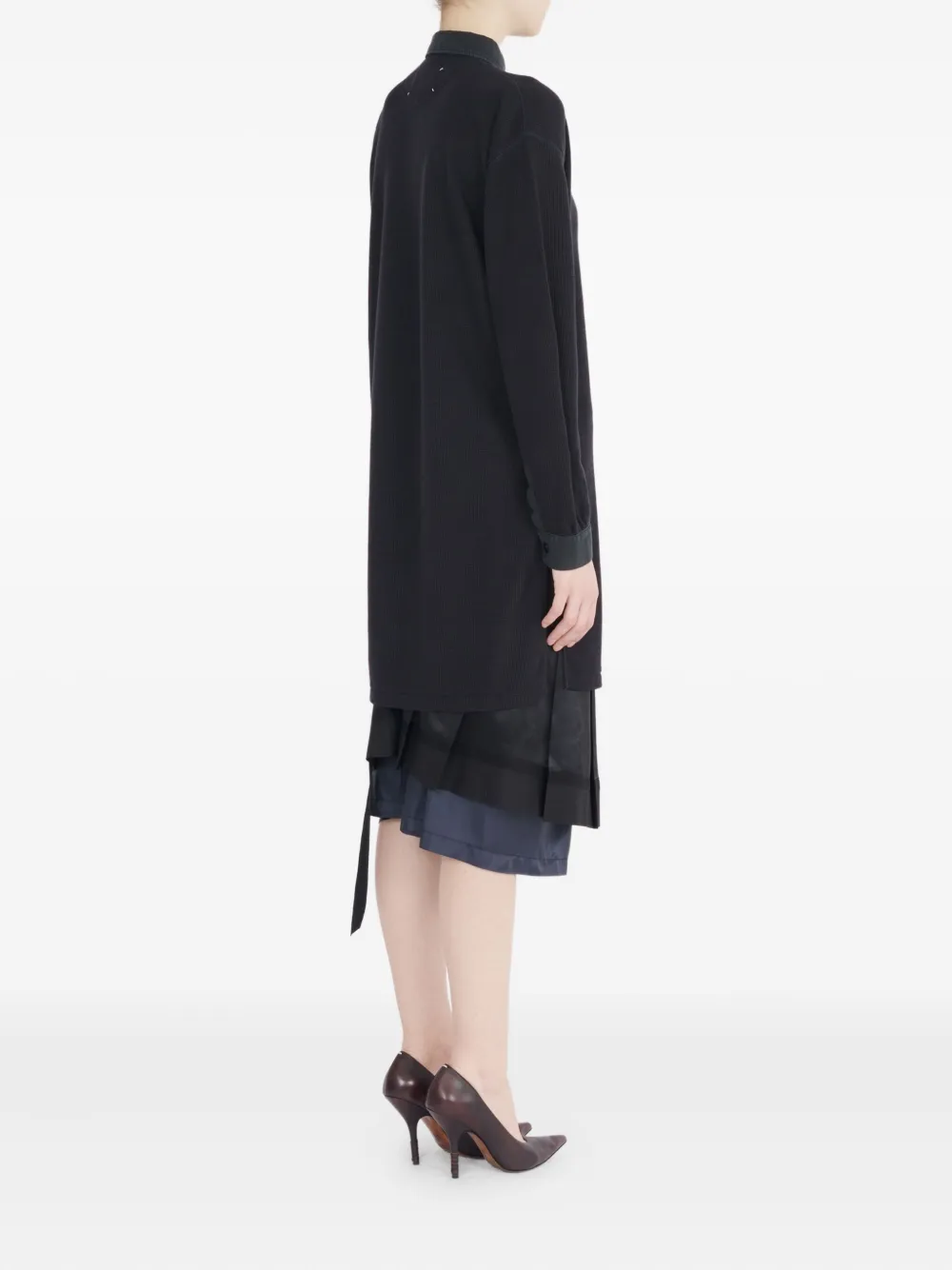 Maison Margiela Poloshirt Aus Wolle In Black