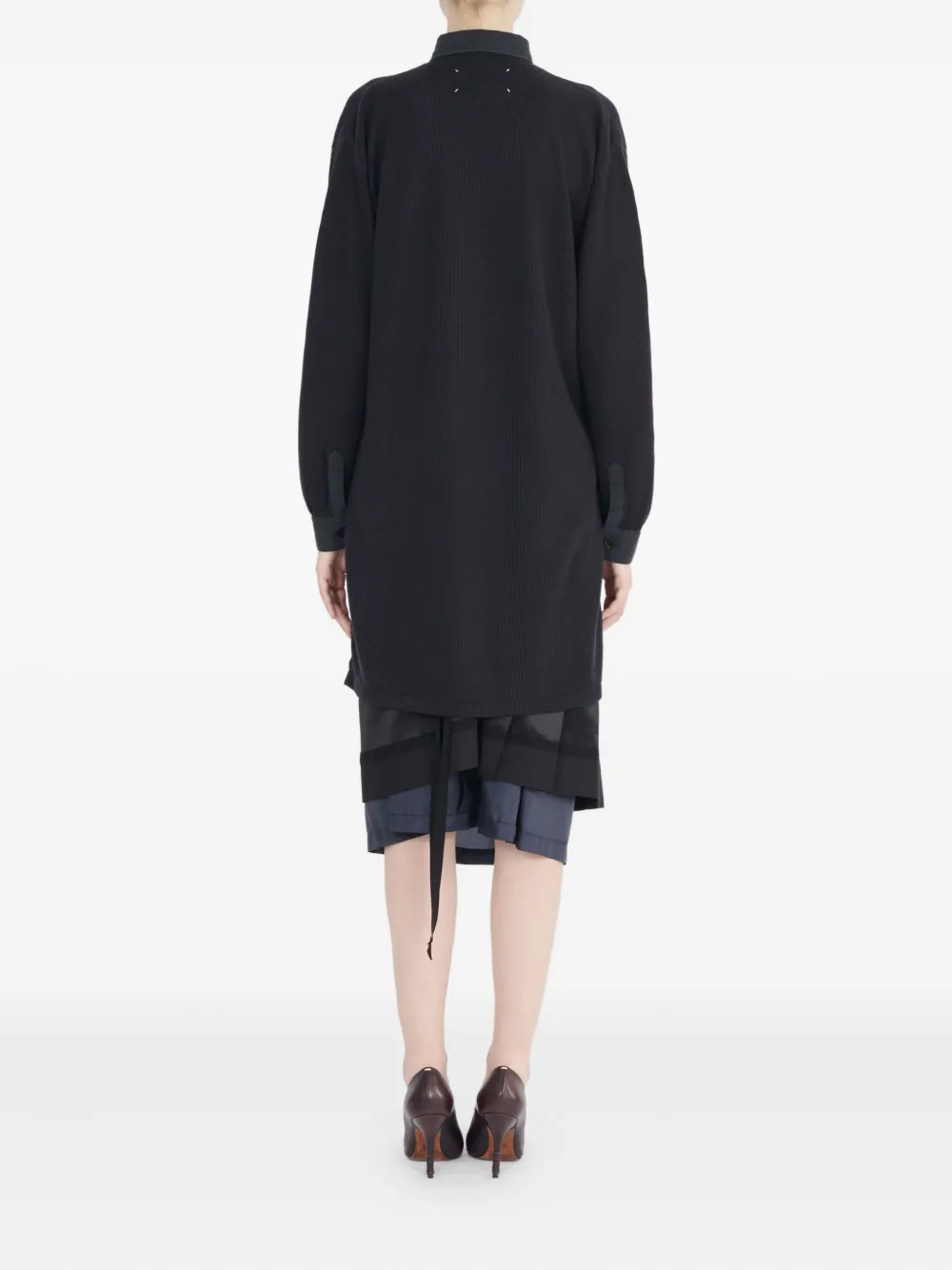 Maison Margiela Poloshirt Aus Wolle In Black