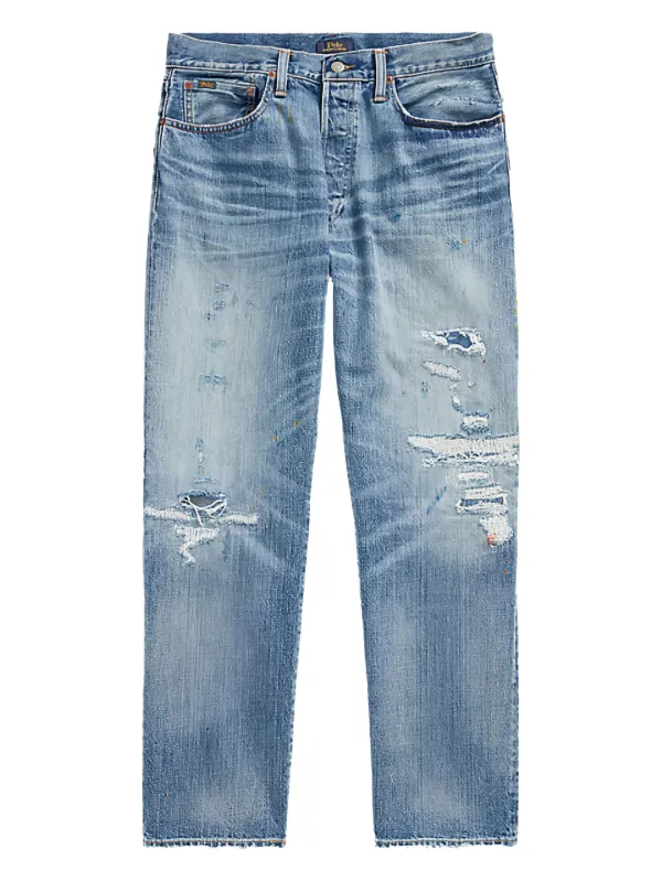 Polo Ralph Lauren Distressed Jeans Blue FARFETCH