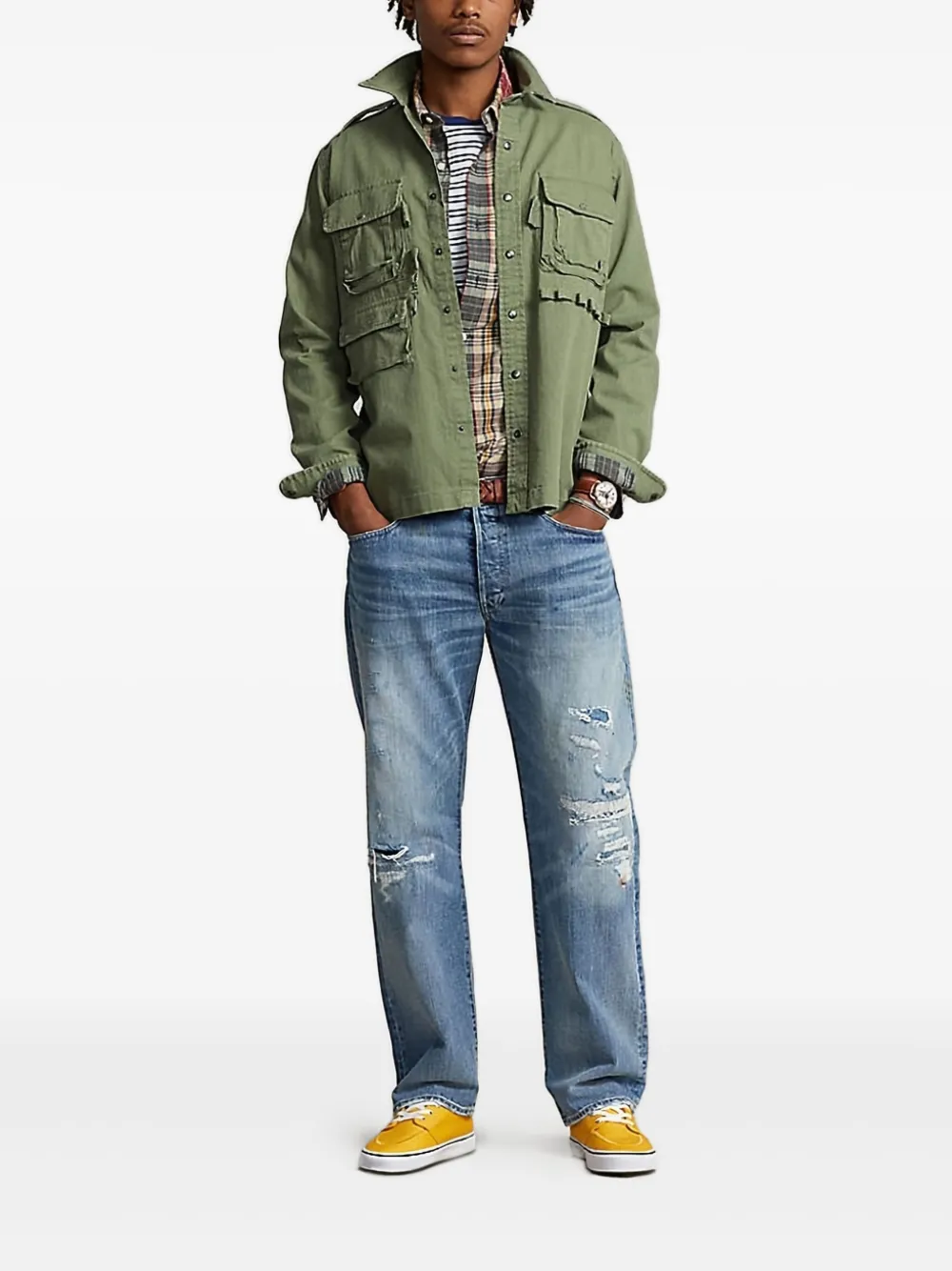 Polo Ralph Lauren Gerafelde jeans Blauw