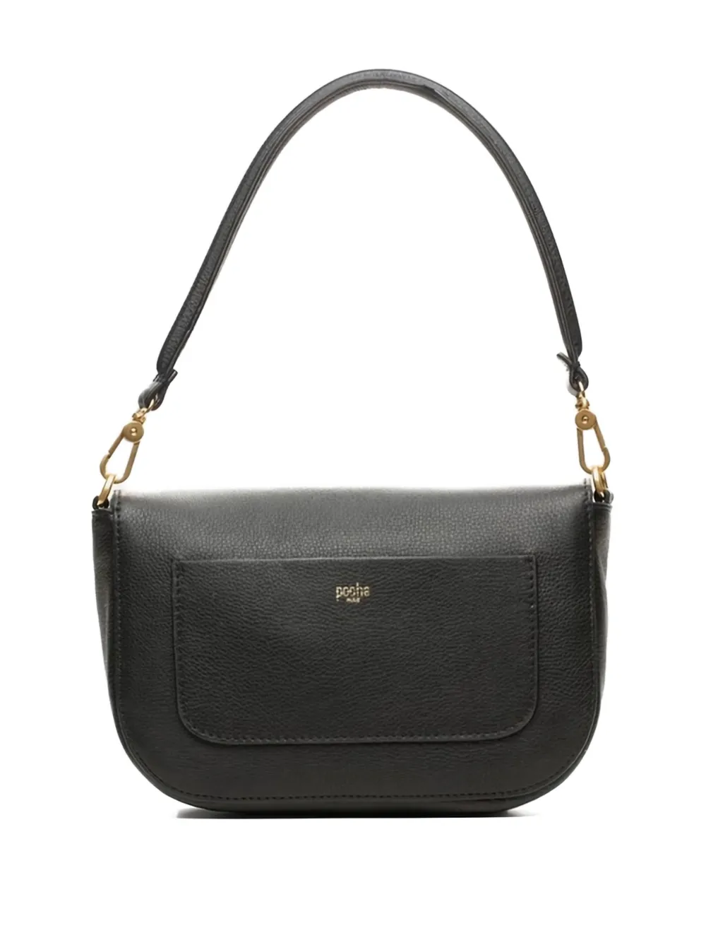 Poche Paris leather tote bag - Zwart
