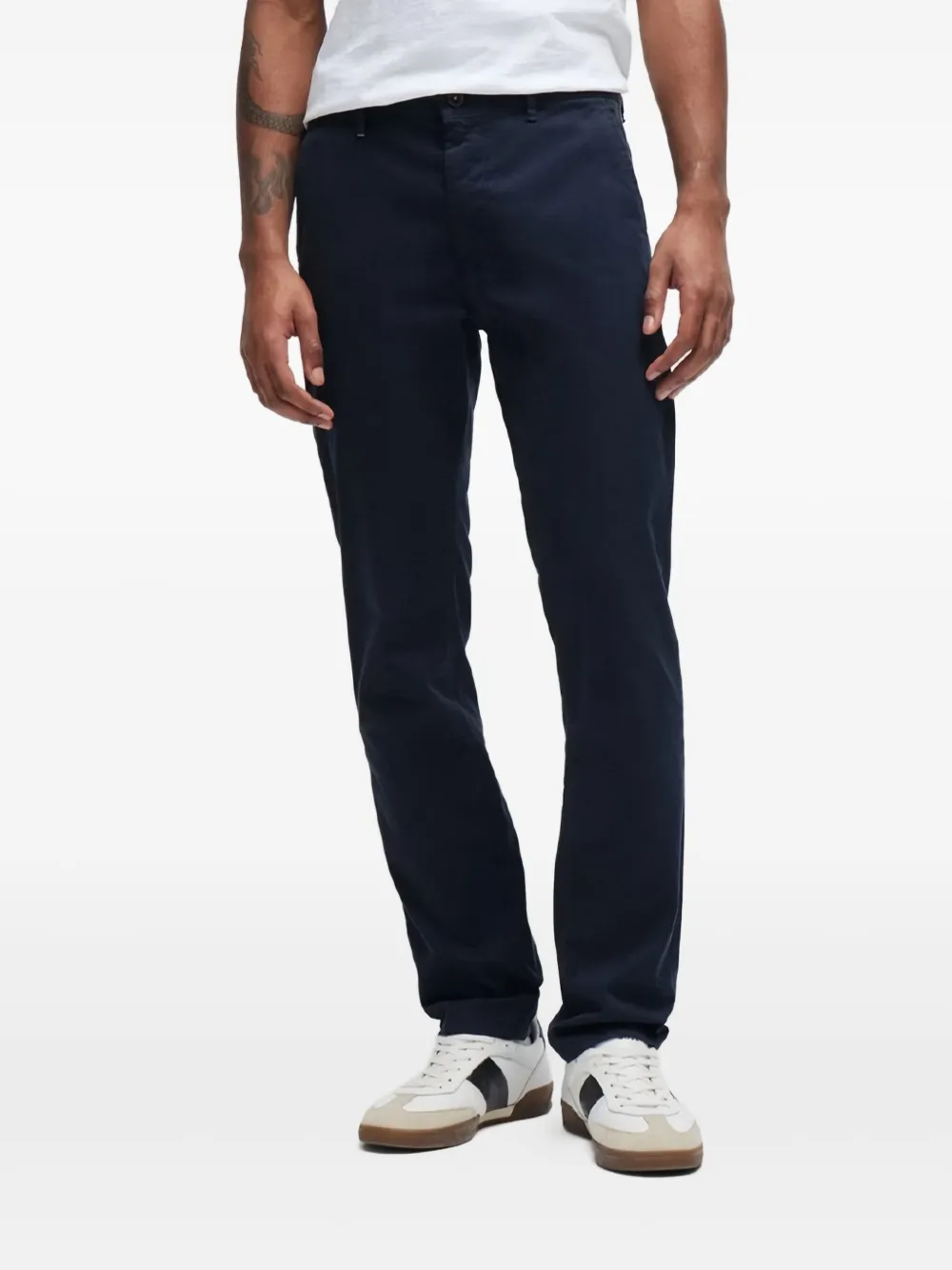 BOSS slim-cut trousers - Blauw