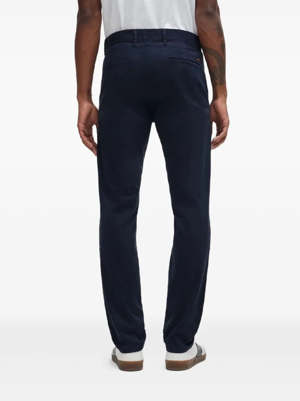 BOSS Broek met logopatch Blauw