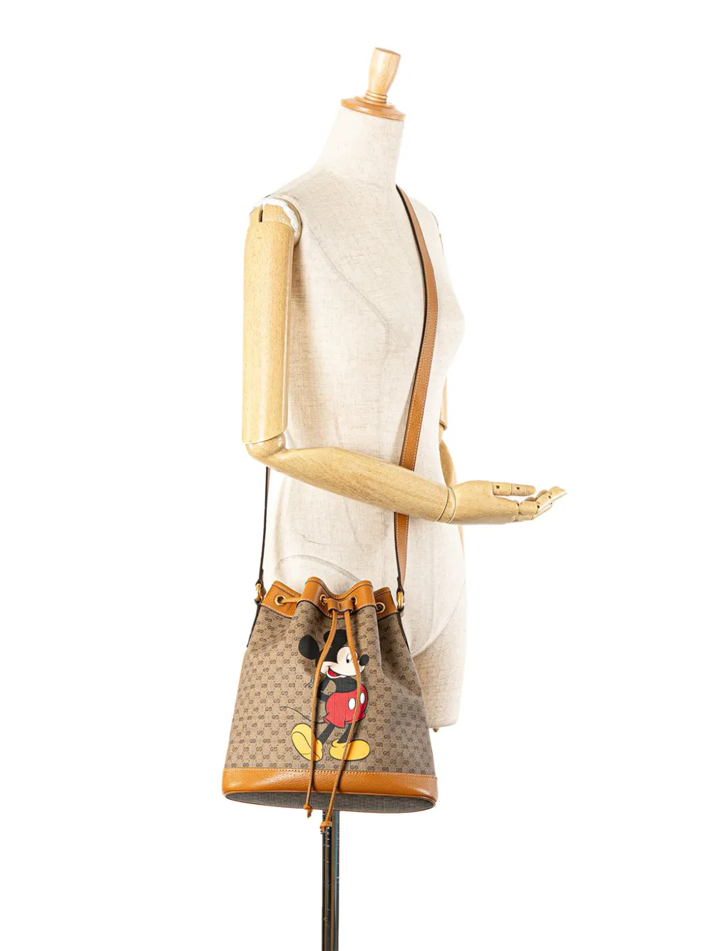 Gucci Pre-Owned 2016-2024 Micro GG Supreme Mickey Mouse bucket bag | Pre-Owned | Image 2