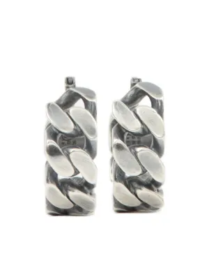 MM6 Maison Margiela Tag And Key Pendant Hoop Drop Earrings
