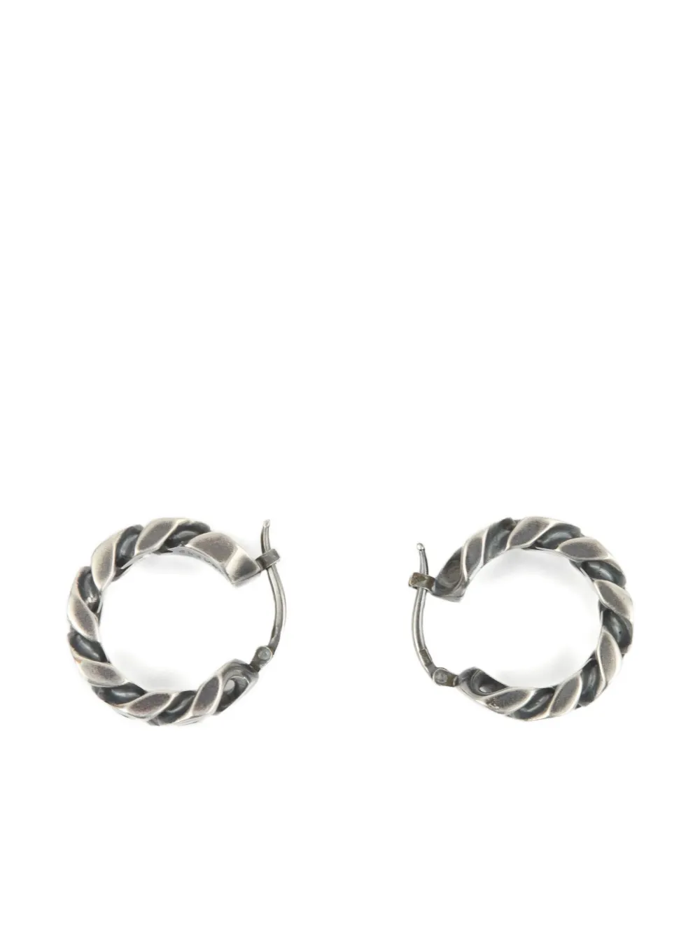 Shop Mm6 Maison Margiela Chain-link Hoop Earrings