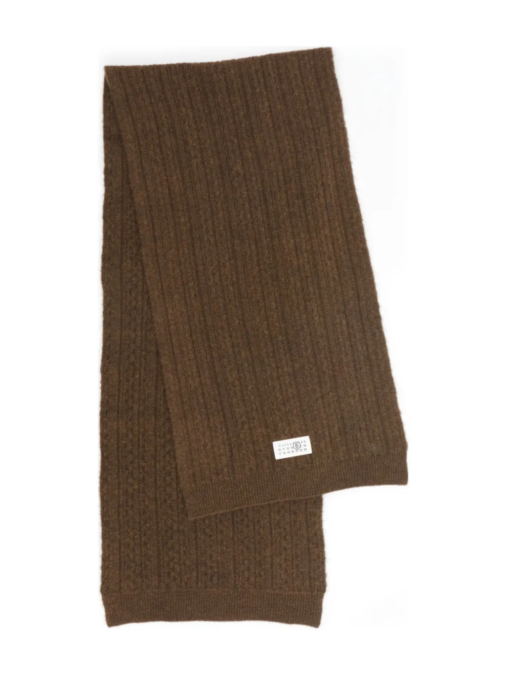MM6 Maison Margiela Geribbelde sjaal Bruin