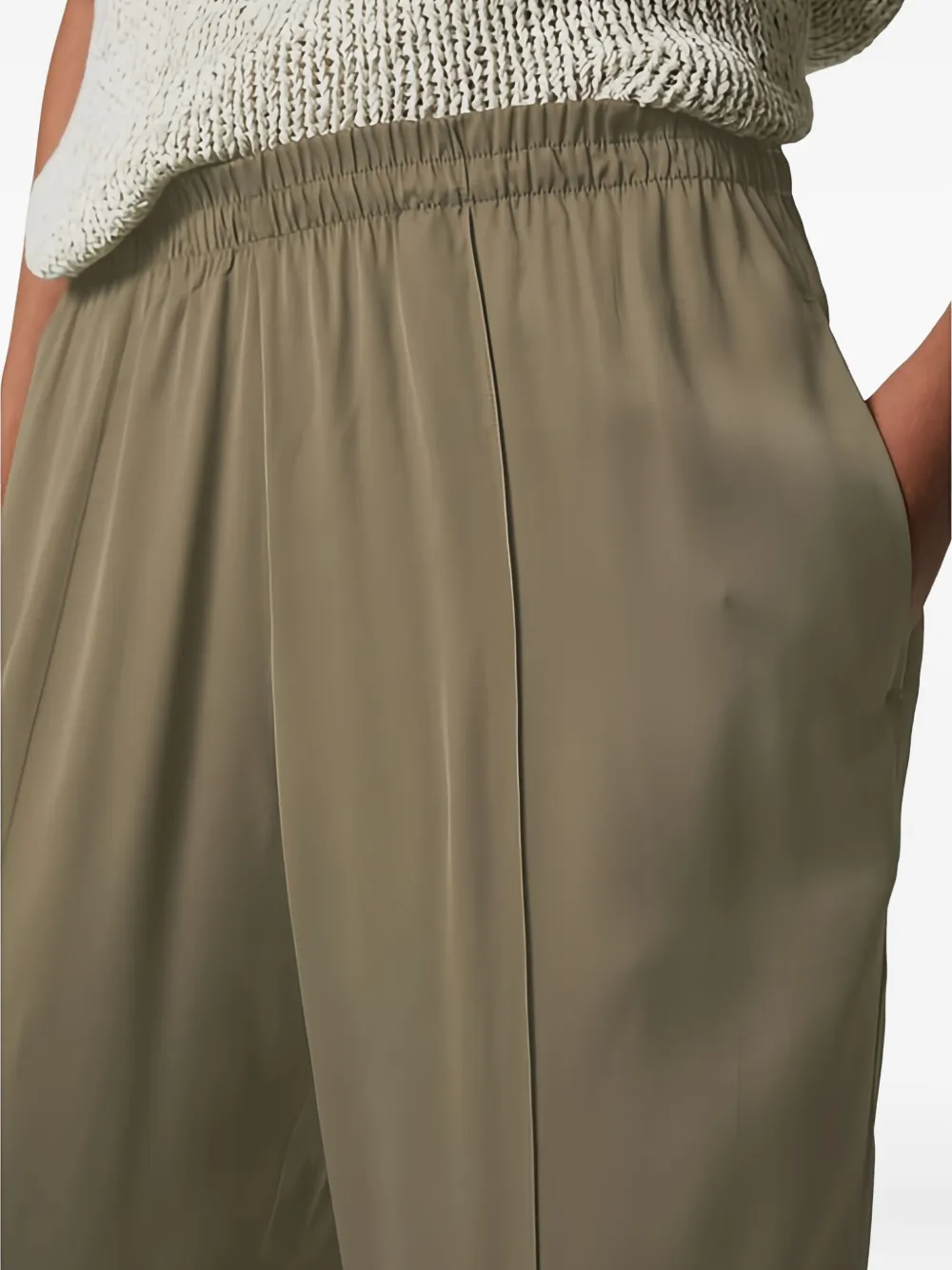 Marc O'Polo Broek met elastische taille Bruin