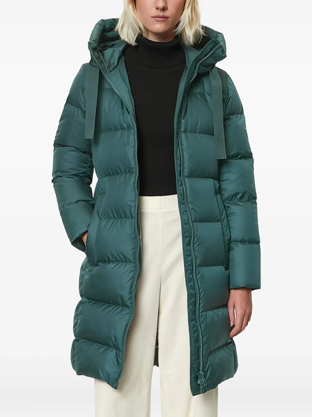Marc O'Polo padded hooded coat - Groen