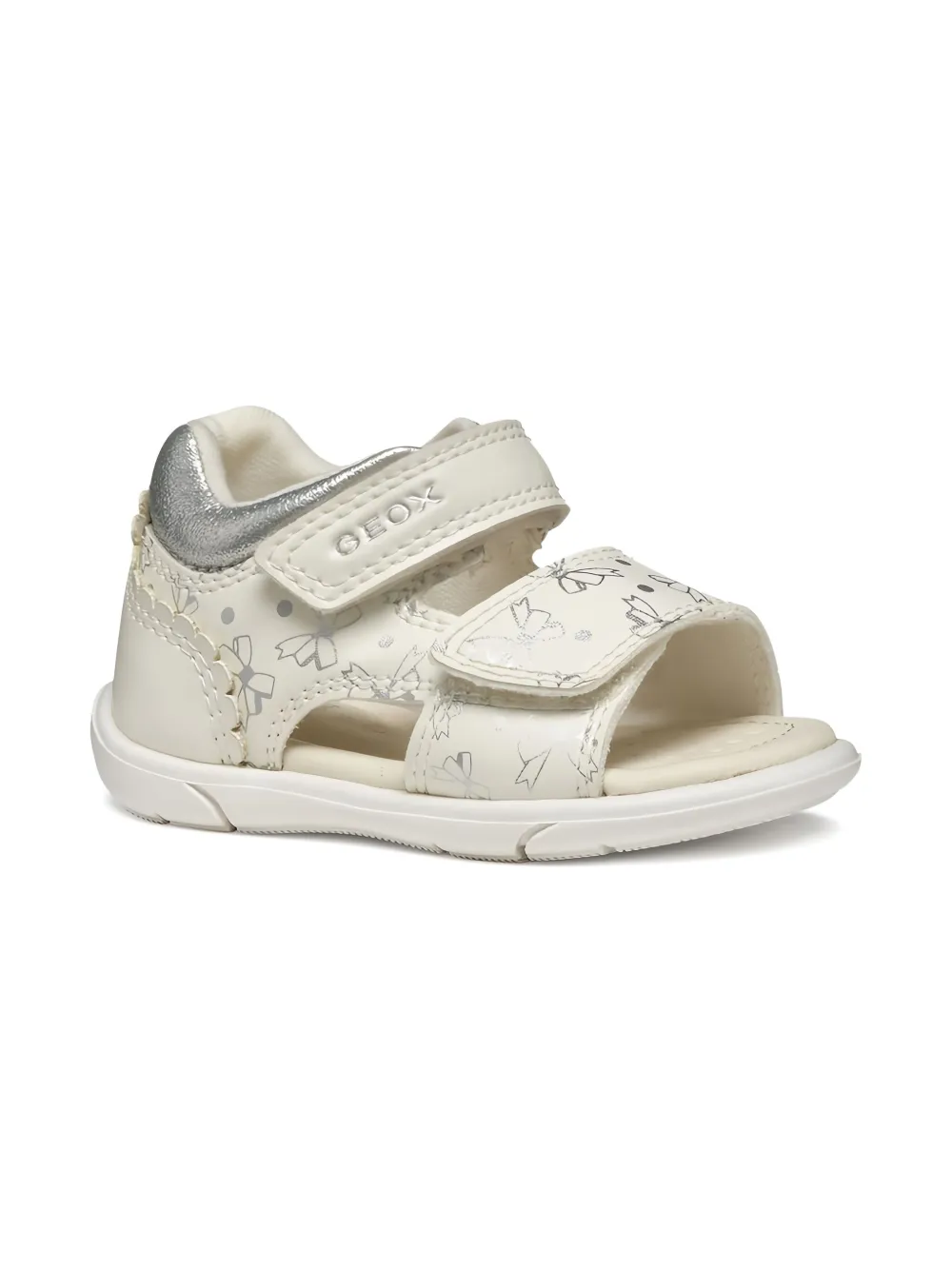 Geox Kids flower-printed open-toe sandals White