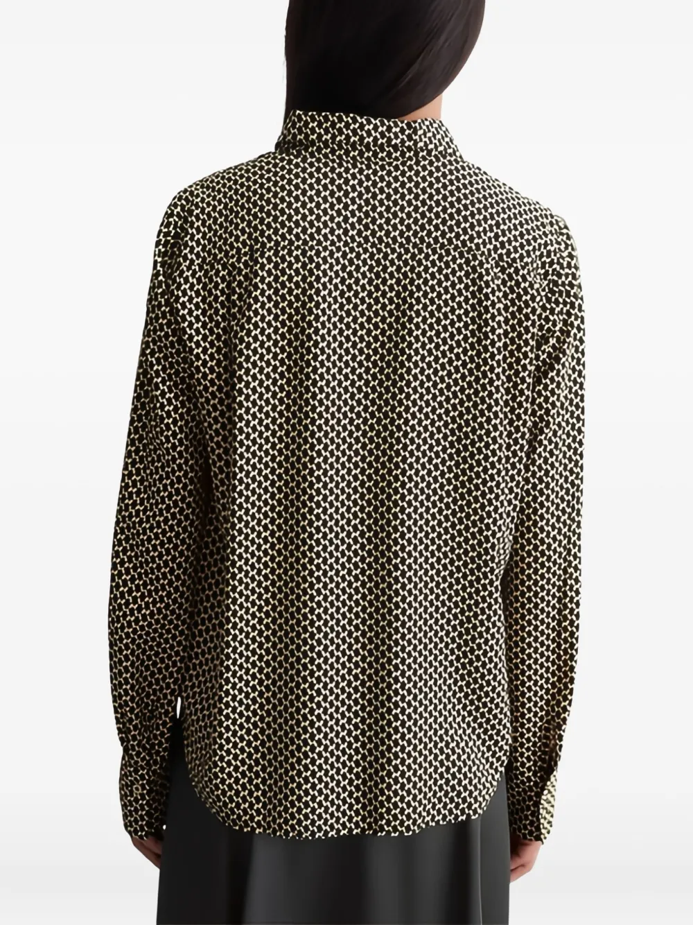 Marc O'Polo blouse met geometrische print Zwart