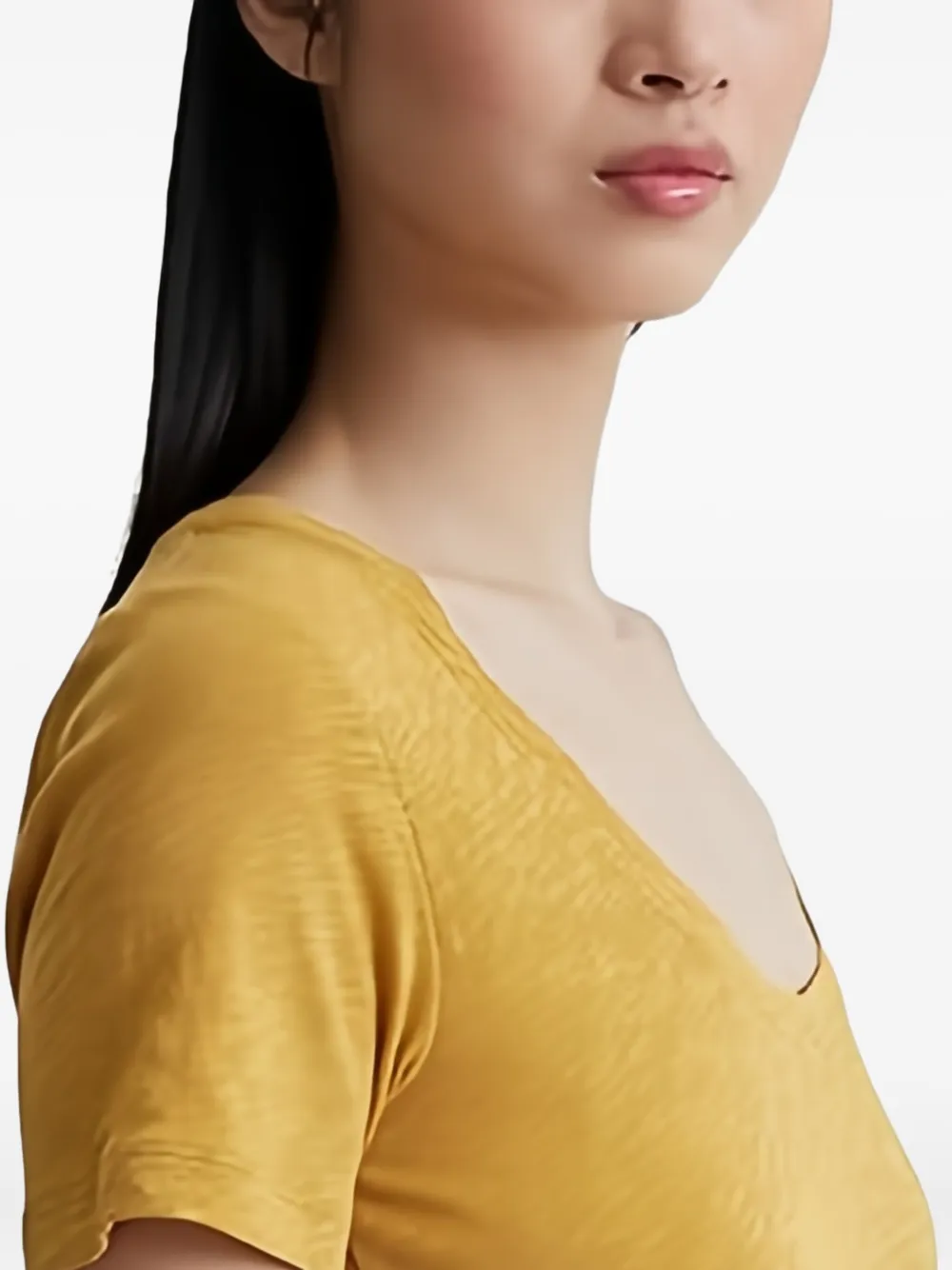 Marc O'Polo Katoenen T-shirt Geel