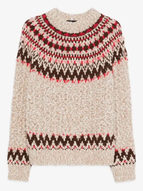 Moncler Grenoble suéter en jacquard con cuello redondo