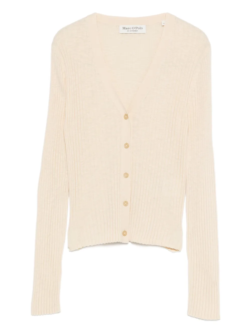 Marc O'Polo Katoenen-linnen vest Beige