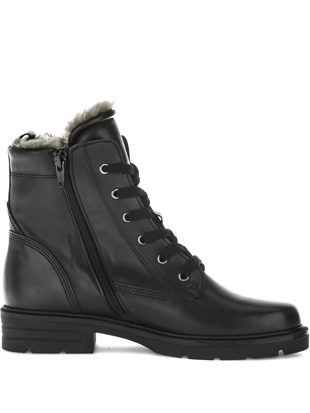 GABOR lace-up combat boots Black