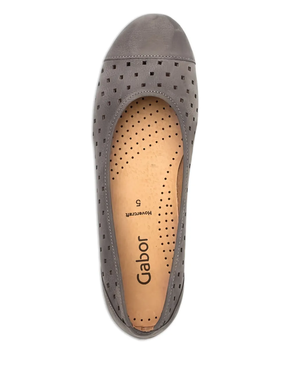 GABOR perforated ballet flats Grey