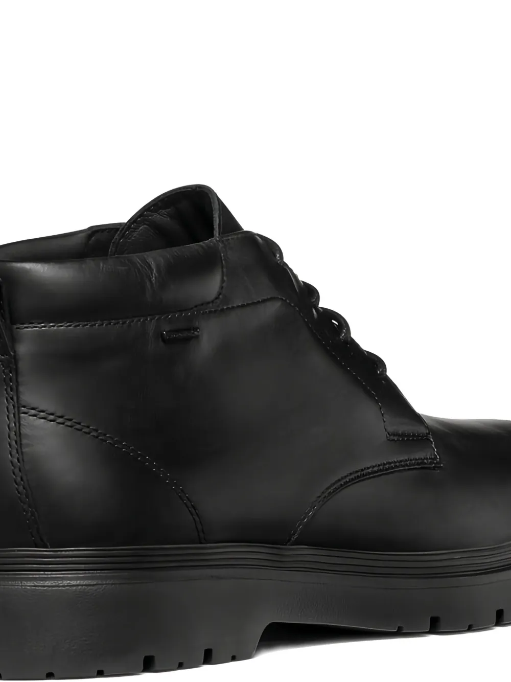 Geox lace-up leather boots Black