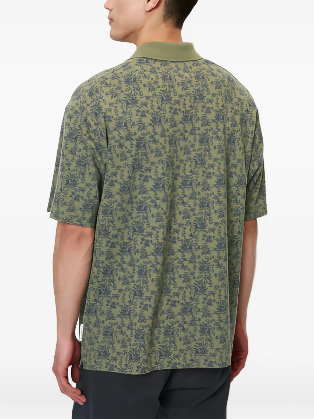 Marc O'Polo Poloshirt met bloemenprint Groen