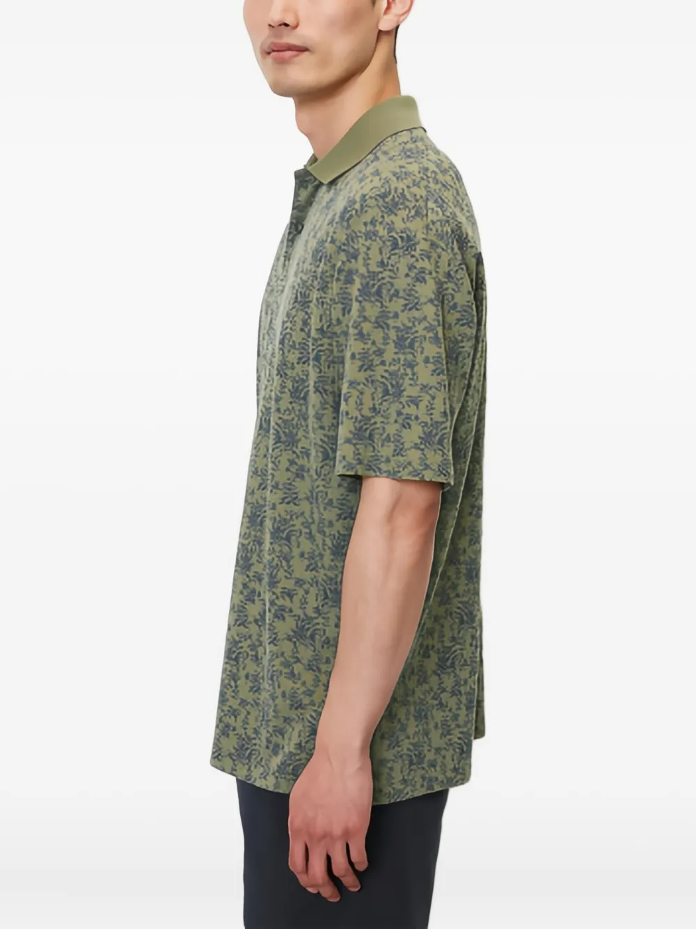 Marc O'Polo Poloshirt met bloemenprint Groen