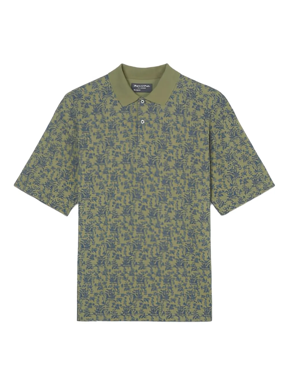 Marc O'Polo Poloshirt met bloemenprint Groen