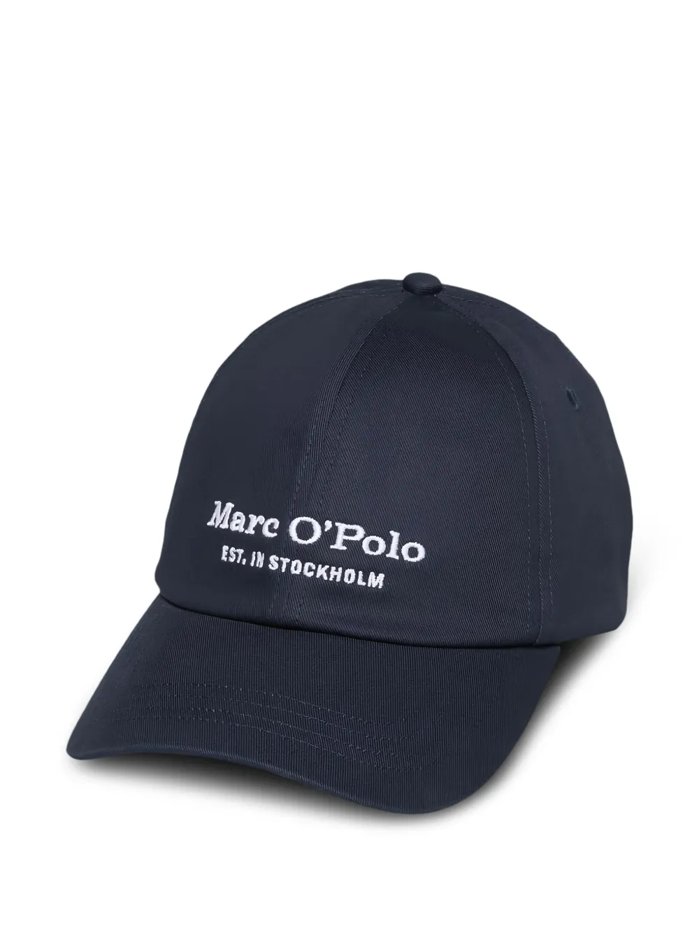 Marc O'Polo Pet met geborduurd logo Blauw