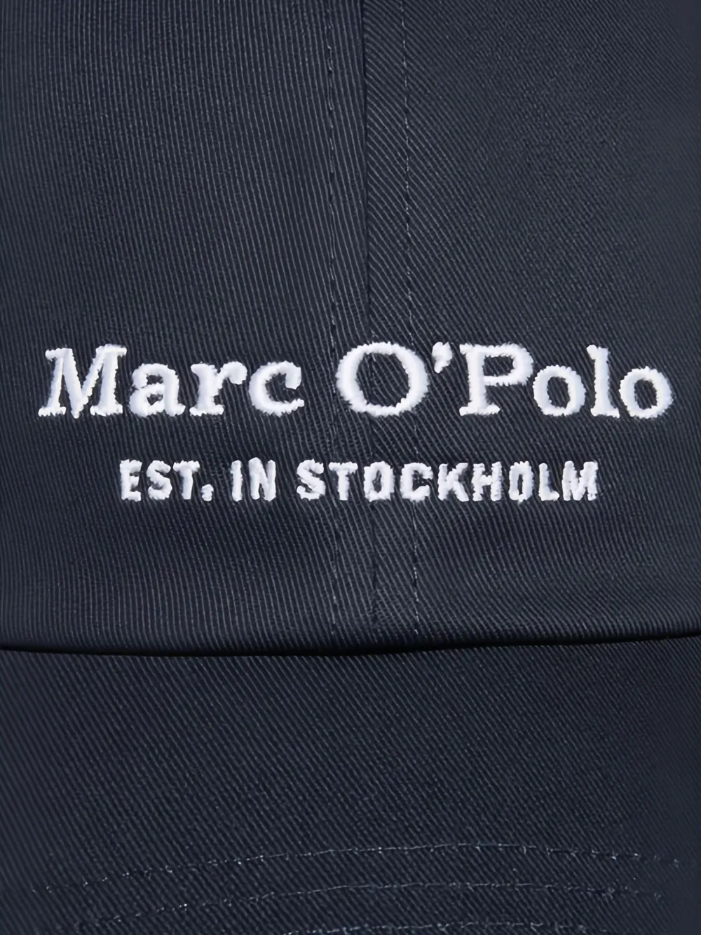 Marc O'Polo Pet met geborduurd logo Blauw