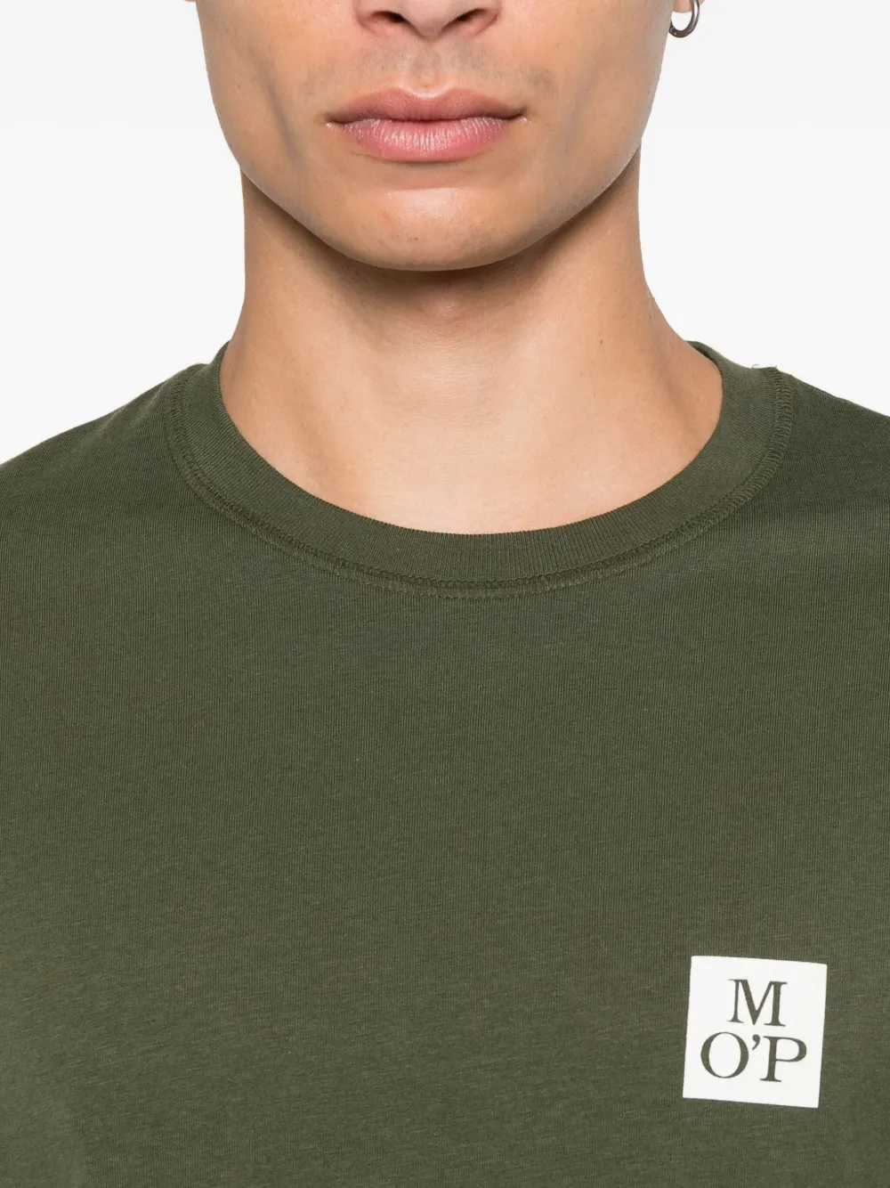 Marc O'polo Logo Cotton T-shirt In Green