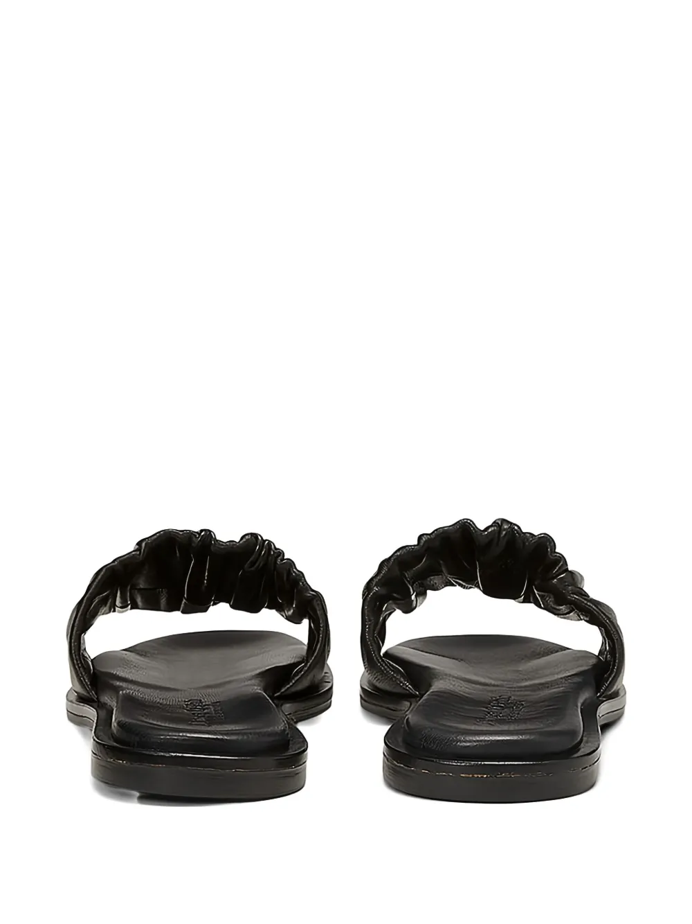 Marc O'Polo pleated-strap slide sandals Black