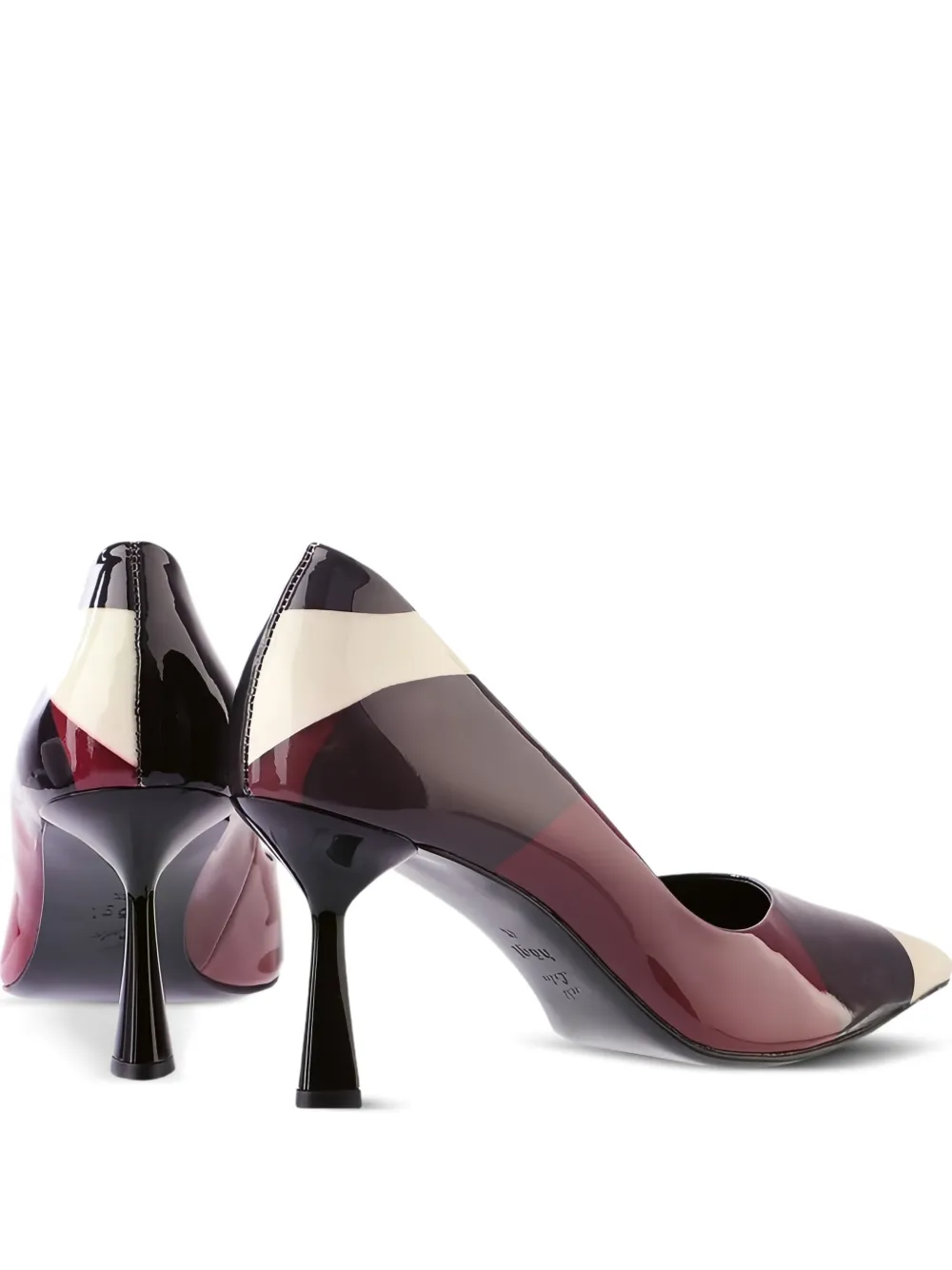 Hogl 70mm Marilyn multi-panel pointed-toe pumps Red