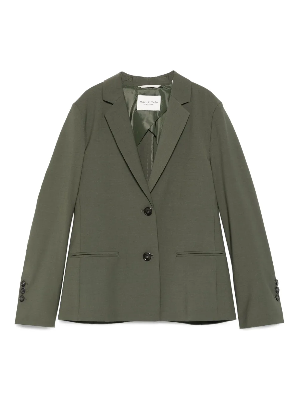 Marc O'Polo button-fastening notched-lapel blazer Groen