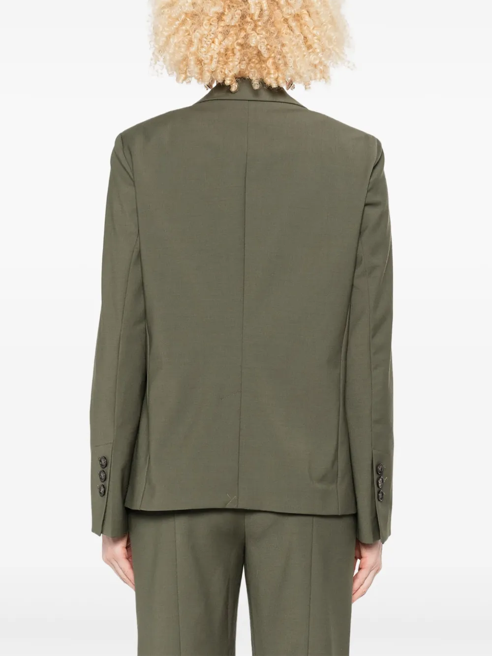 Marc O'Polo button-fastening notched-lapel blazer Groen