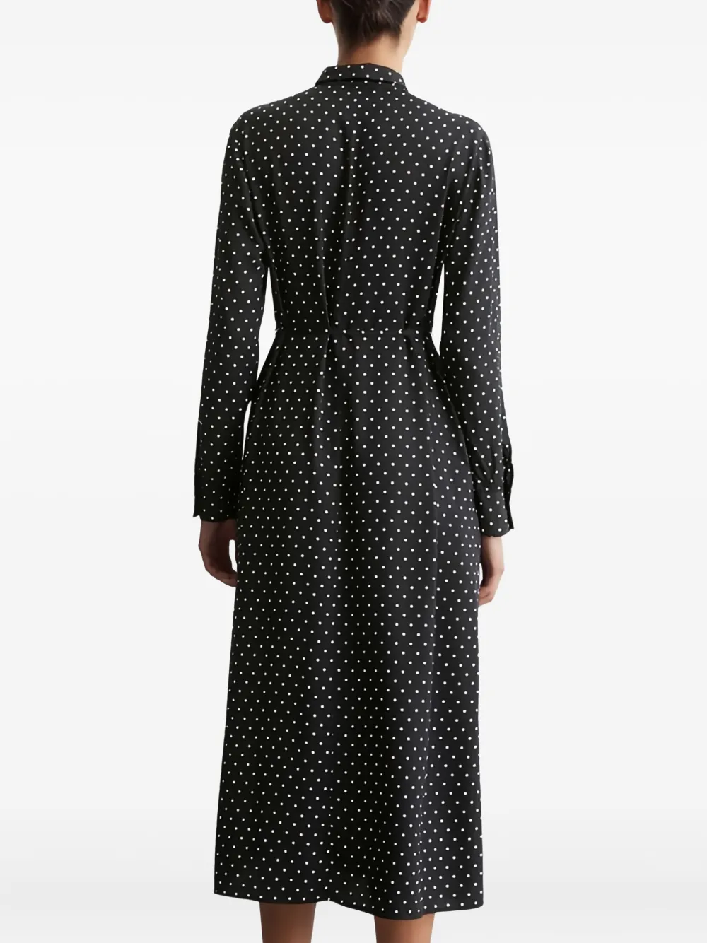 Marc O'Polo Blousejurk met stippen Zwart