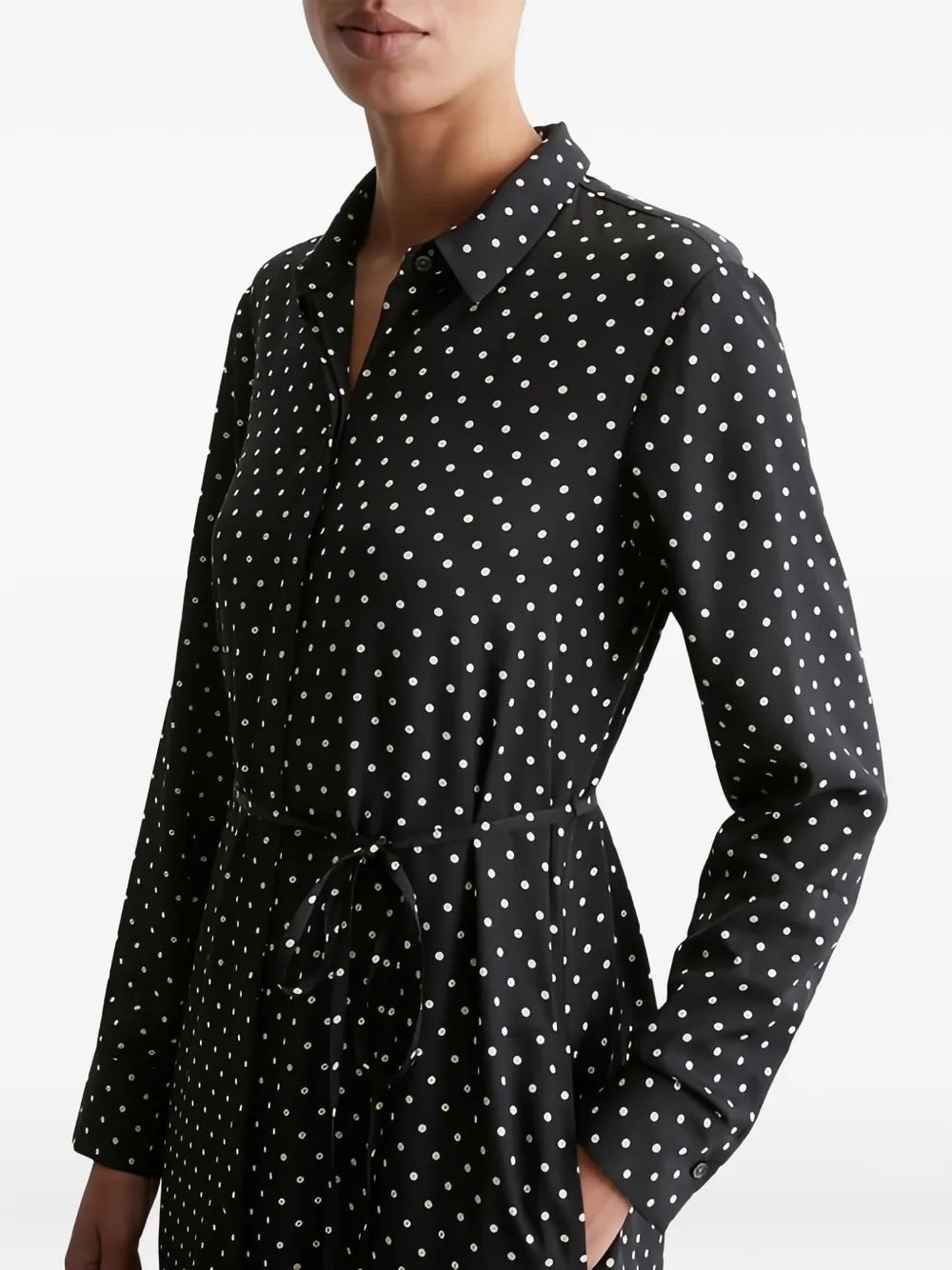 Marc O'Polo Blousejurk met stippen Zwart