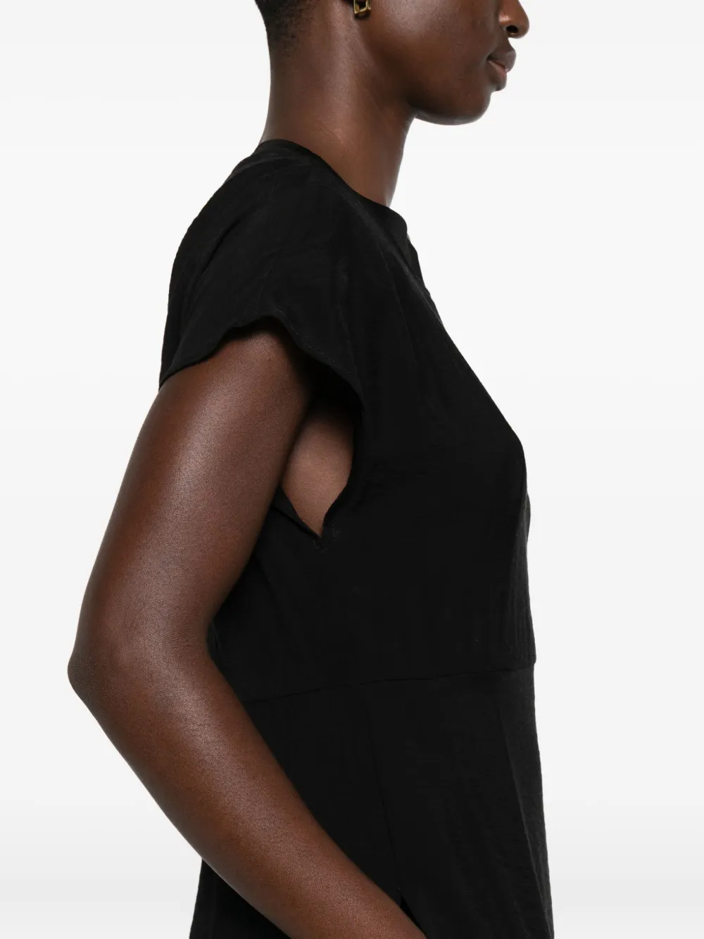Marc O'Polo Flared midi-jurk met kapmouwen Zwart