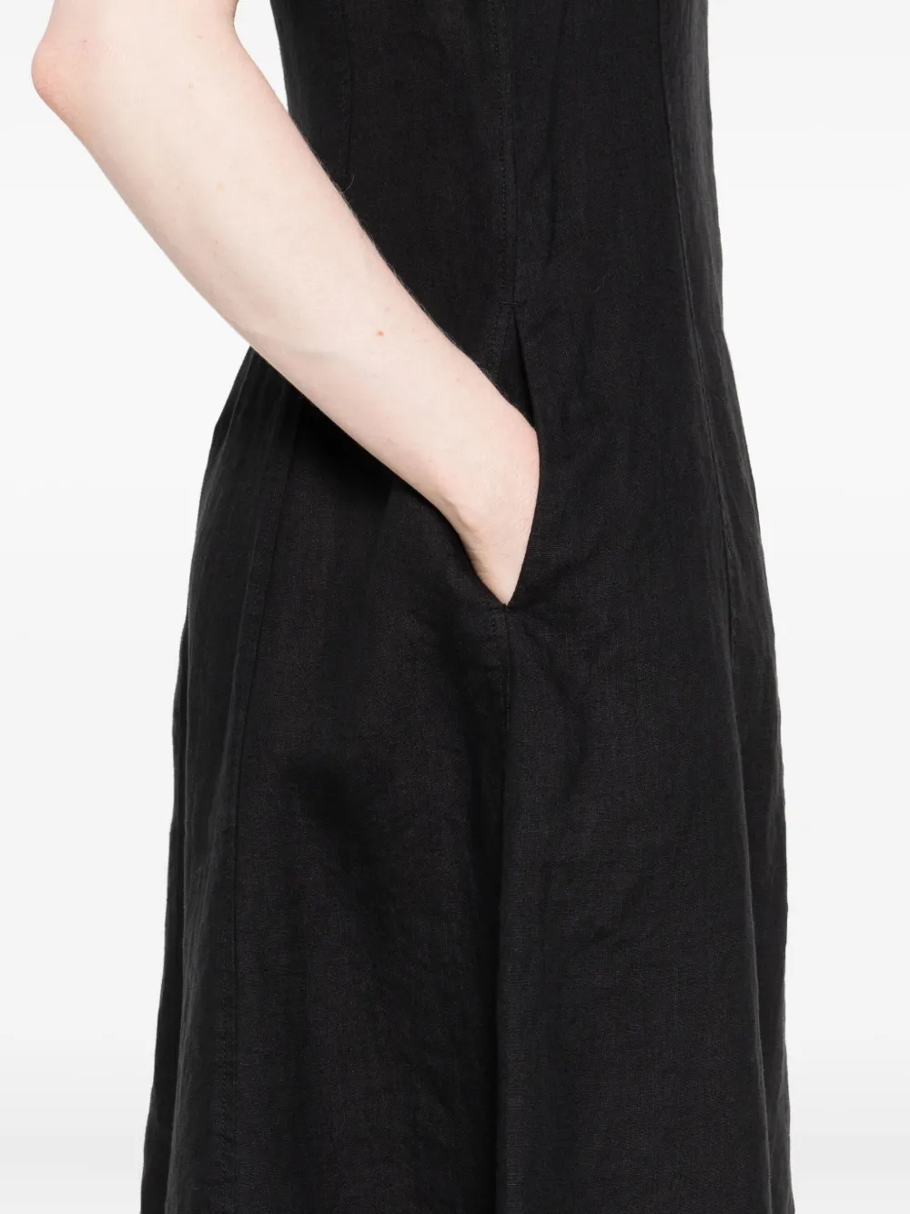 Marc O'Polo sleeveless flared dress Zwart