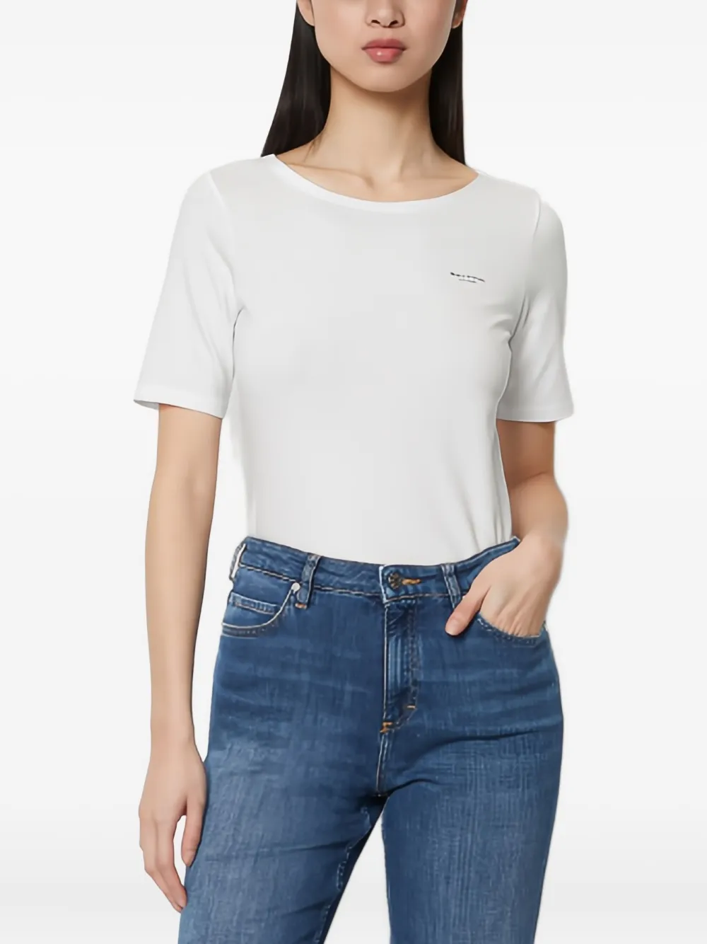 Marc O'Polo T-shirt met ronde hals Wit