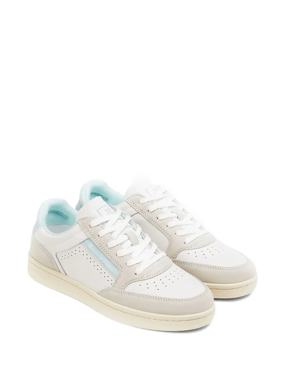 Marc O'Polo Violeta perforated leather low-top sneakers - Wit