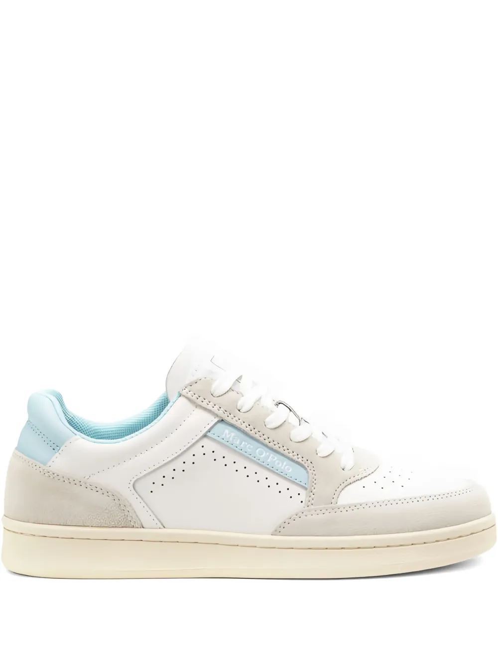 Marc O'Polo Violeta perforated leather low-top sneakers White
