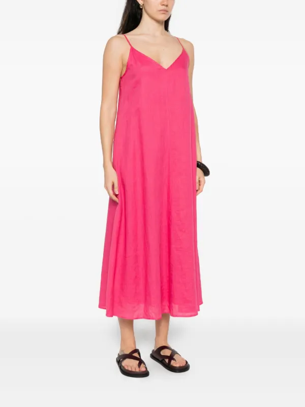 Marc O'polo V-Neck Slip Midi Dress - Pink