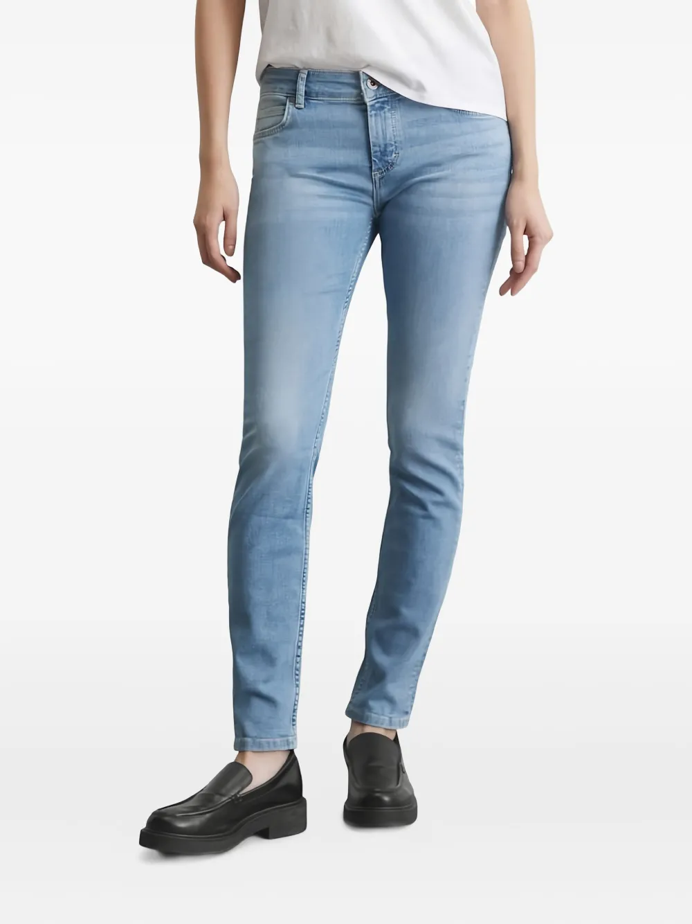 Marc O'Polo logo-patch jeans - Blauw