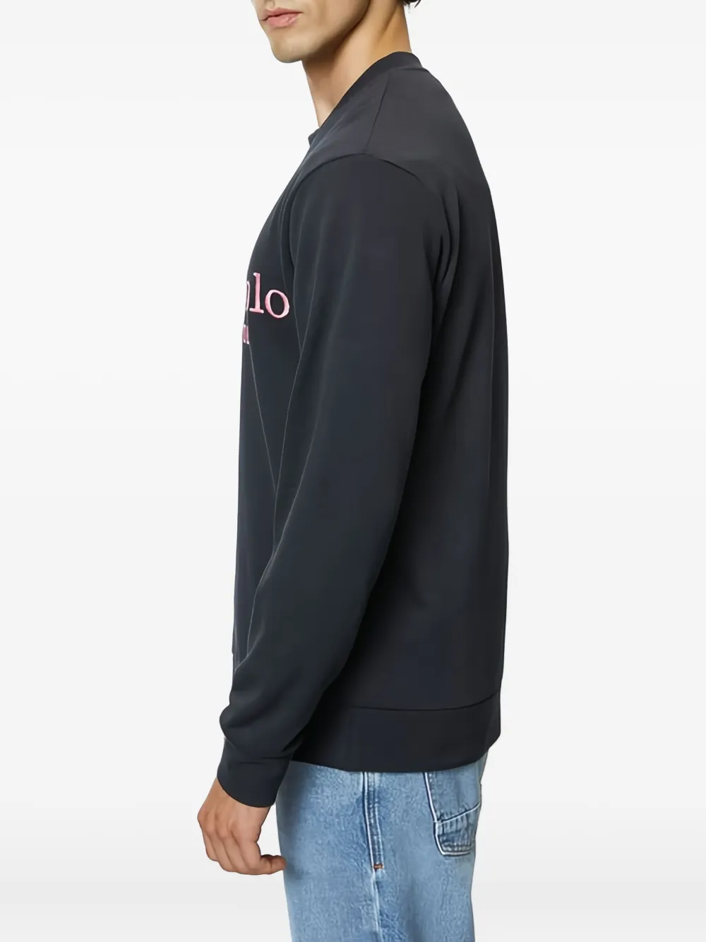 Marc O'Polo Sweater met geborduurd logo Blauw