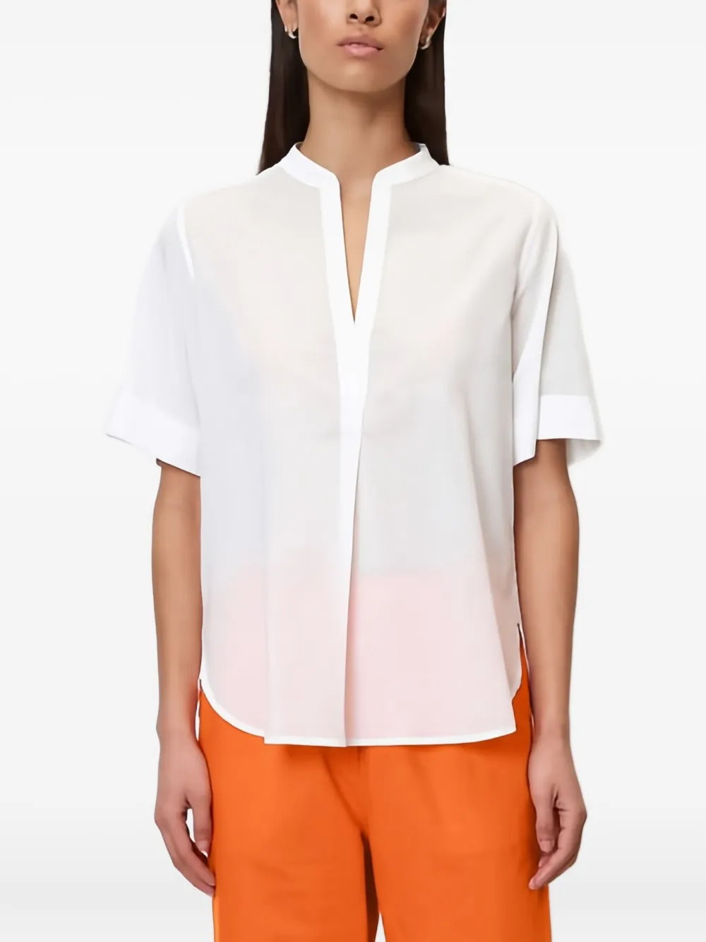 Marc O'Polo Blouse met korte mouwen Wit