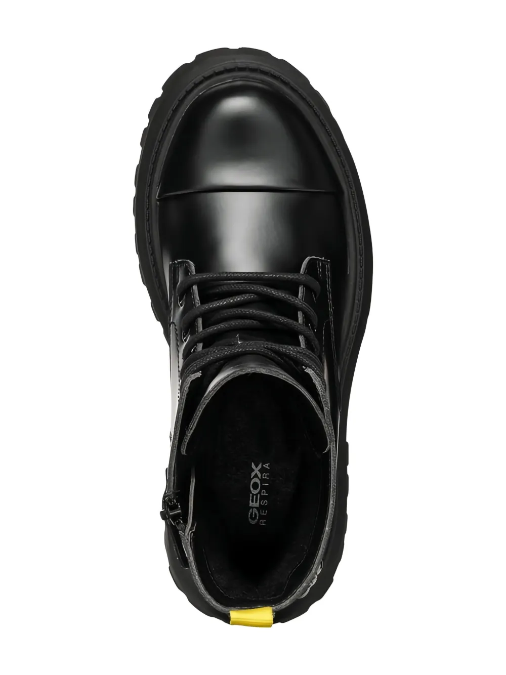 Geox Chunky-sole Lace-up Boots In Black