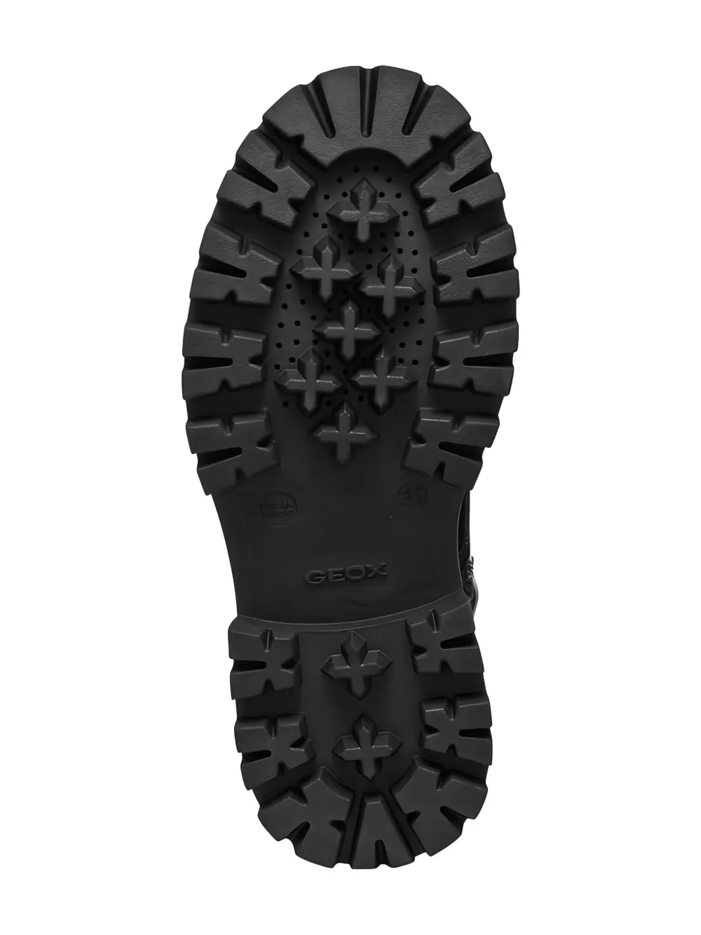 Geox Chunky-sole Lace-up Boots In Black