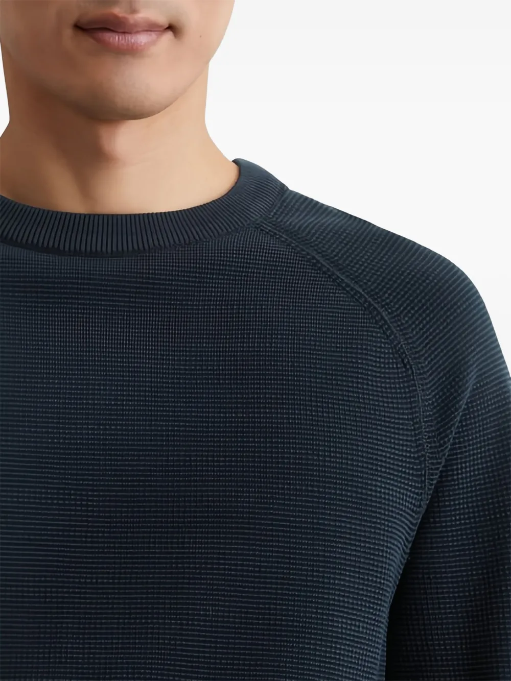 Marc O'Polo Geribbelde sweater met ronde hals Blauw