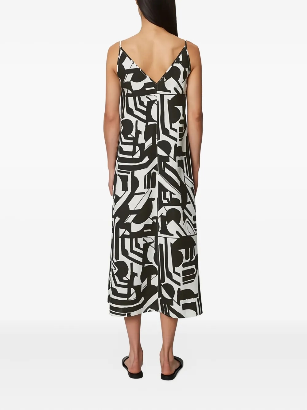 Marc O'Polo abstract-print midi dress | Black | Image 1