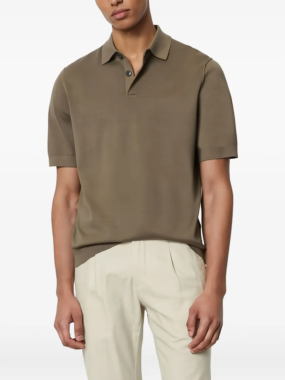 Marc O'Polo Poloshirt met korte mouwen Bruin