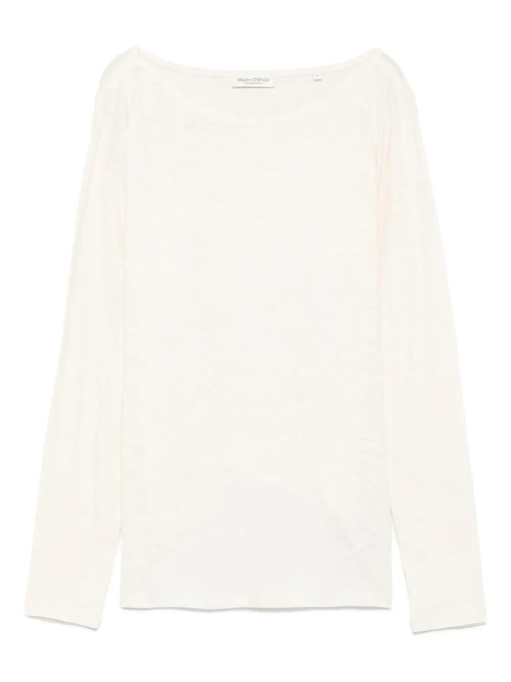 boat-neck long-sleeve top
