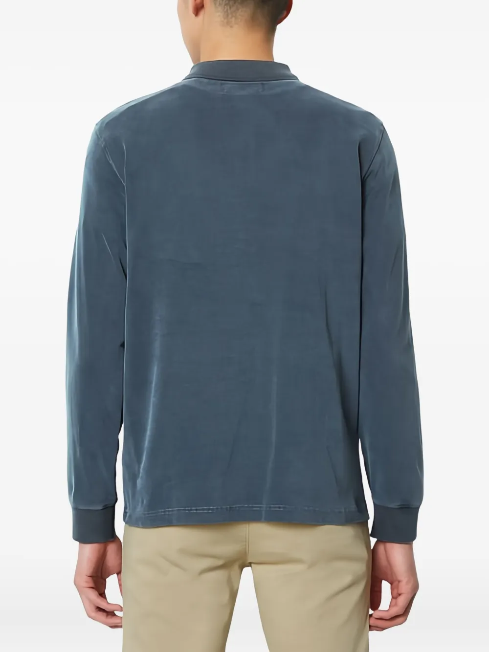 Marc O'Polo Poloshirt met lange mouwen Blauw